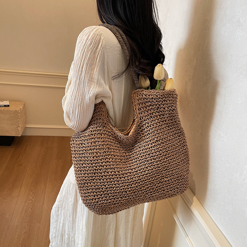 Hand-woven Cute Bow Beach Fashion Vacation Women's Shoulder Bag