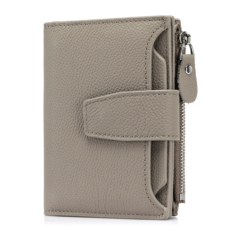 Genuine Leather Cowhide Swiping High Sense Ladies Wallet
