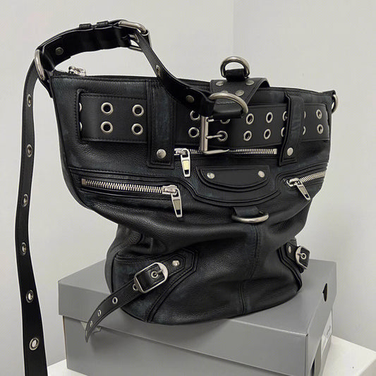 Cool Women's Fashionable Dark Rivet Motorcycle Bags
