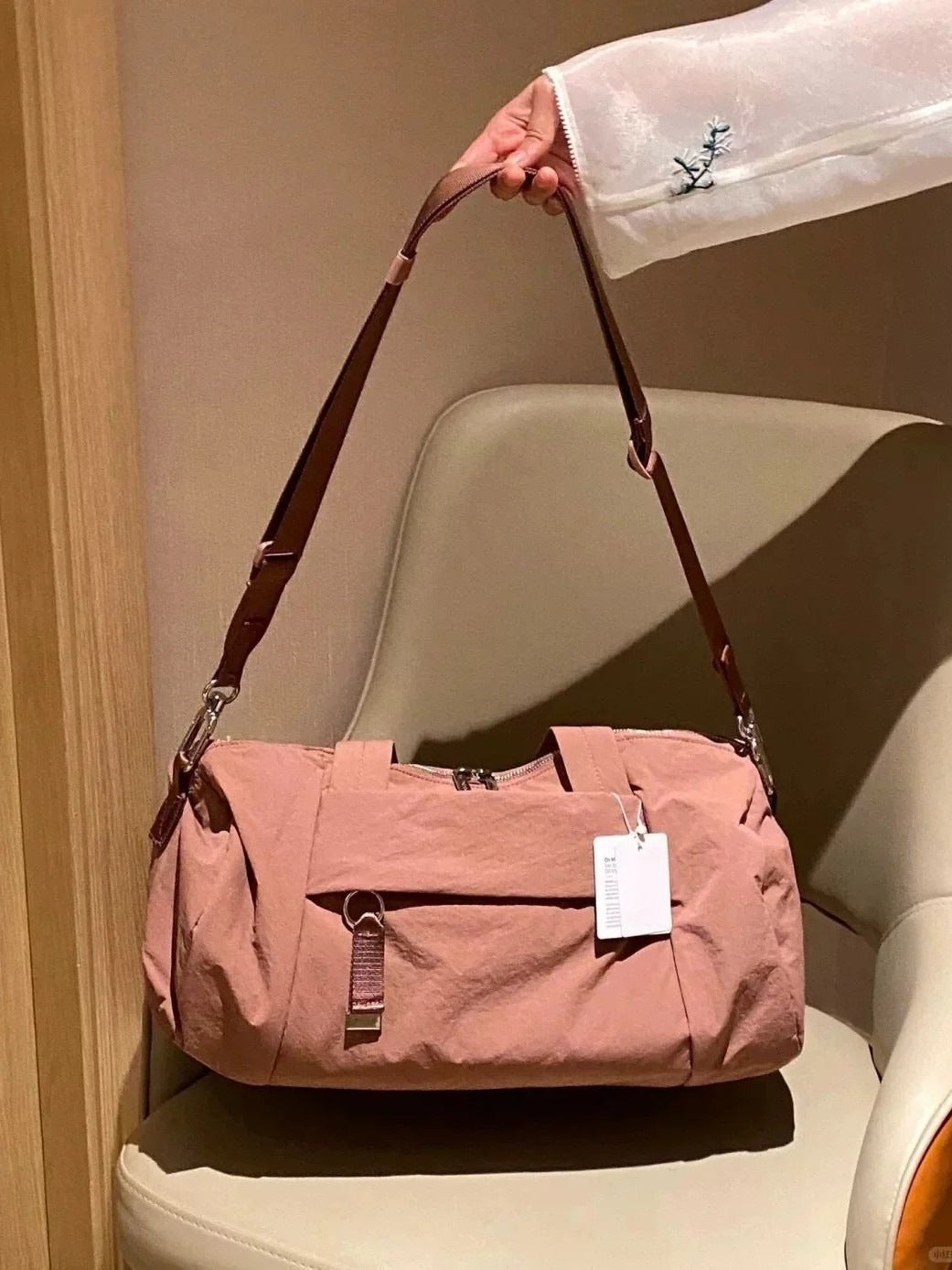 Fashion Comfortable Pretty Fitness Zipper Cylinder Travel Bags