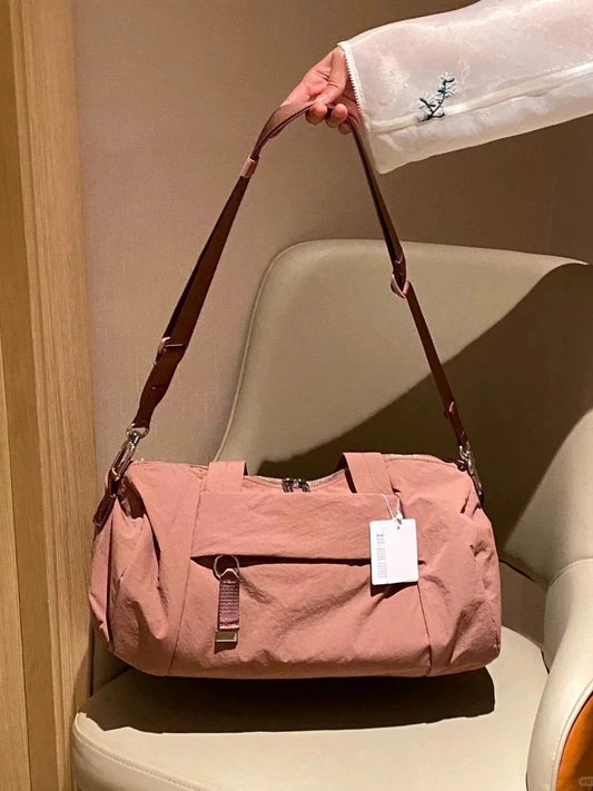 Fashion Comfortable Pretty Fitness Zipper Cylinder Travel Bags