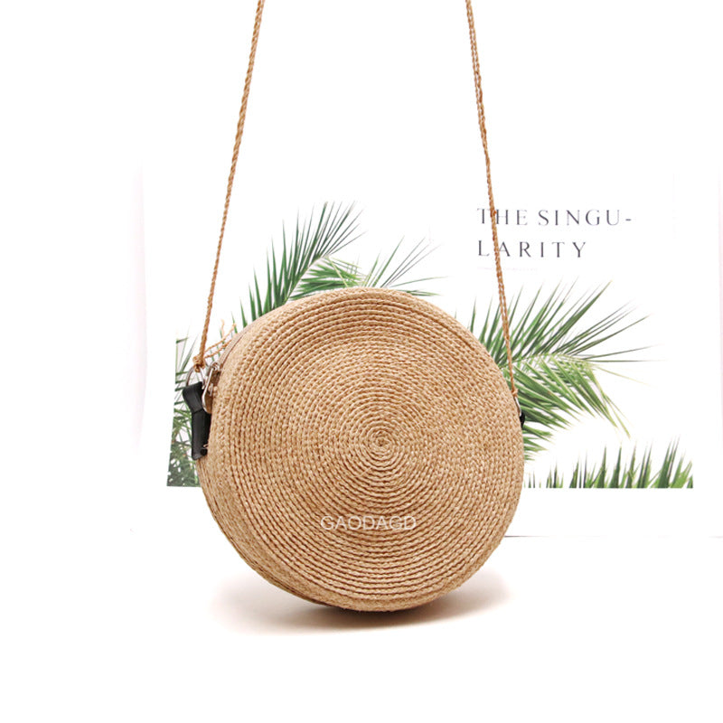 Fashion Raffia Cute Mini Straw Round Women's Handbag