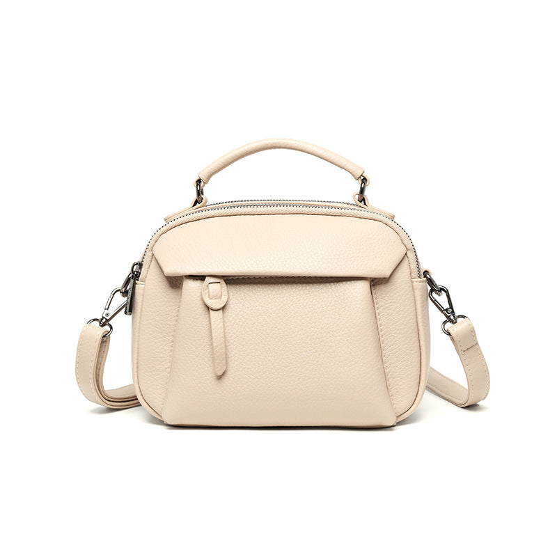 Women's Simple Soft Leather Large Capacity Litchi Women's Handbag