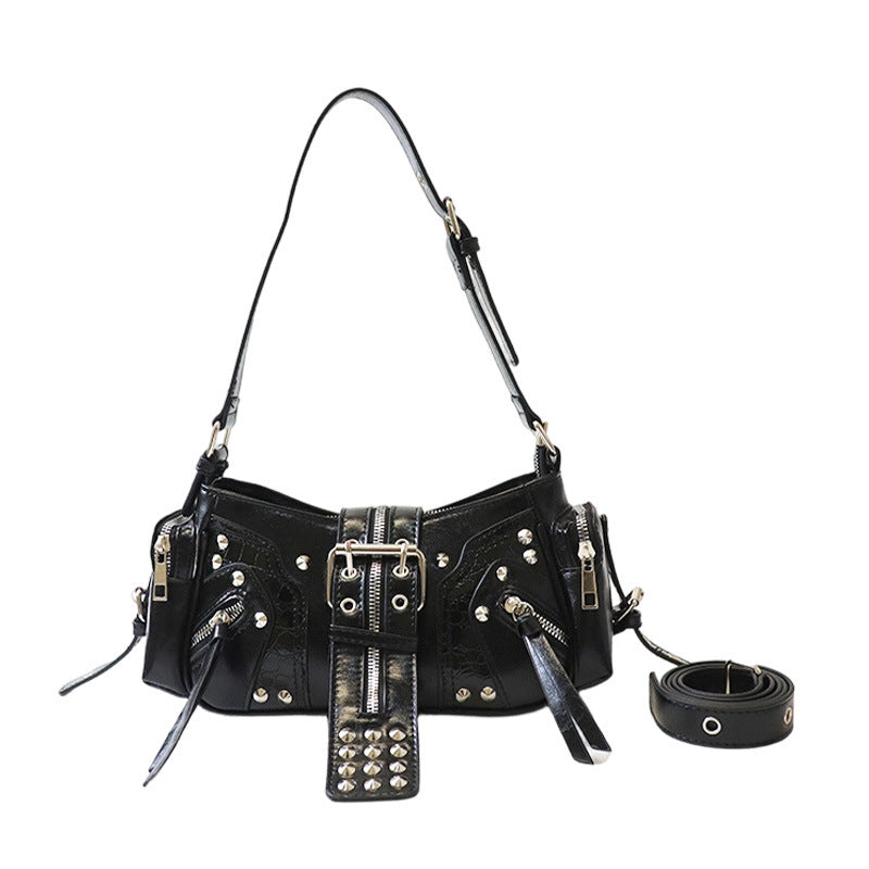 Design Punk Rivet Motorcycle Sweet Cool Wind Women's Shoulder Bag