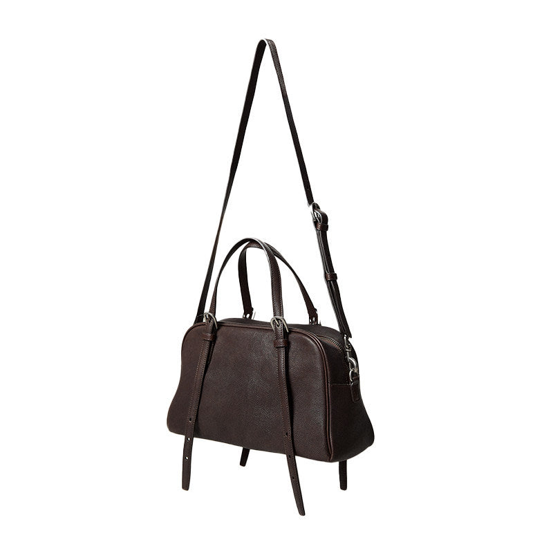 Women's Vegetable Tanned Sheepskin Bowling Retro Leisure Women's Shoulder Bag