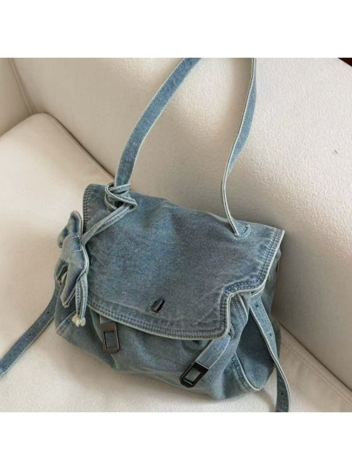 Denim Fashion Large Capacity Commuter Vintage Bags