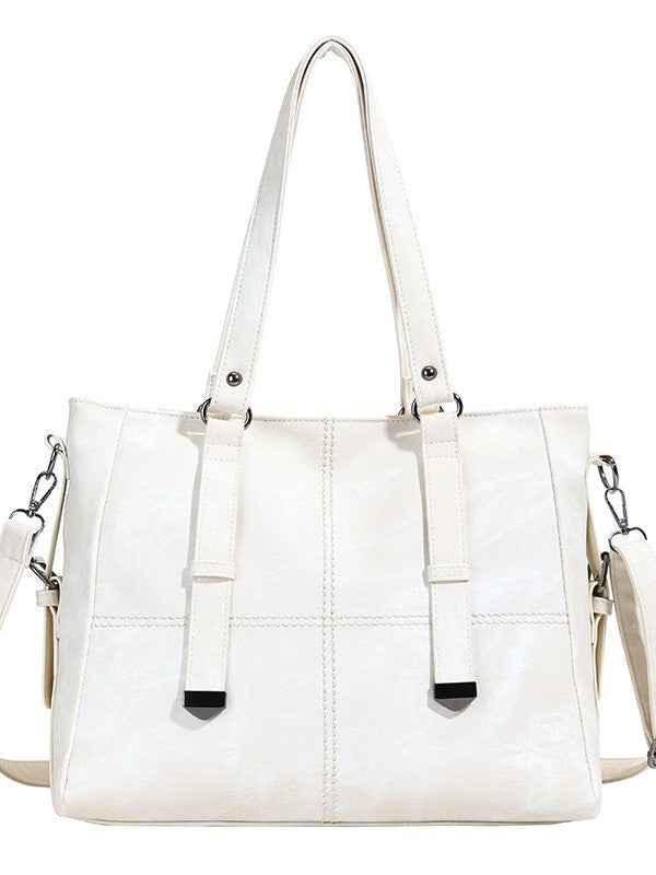 Women's Large Capacity Simple Retro Texture Class Women's Shoulder Bag