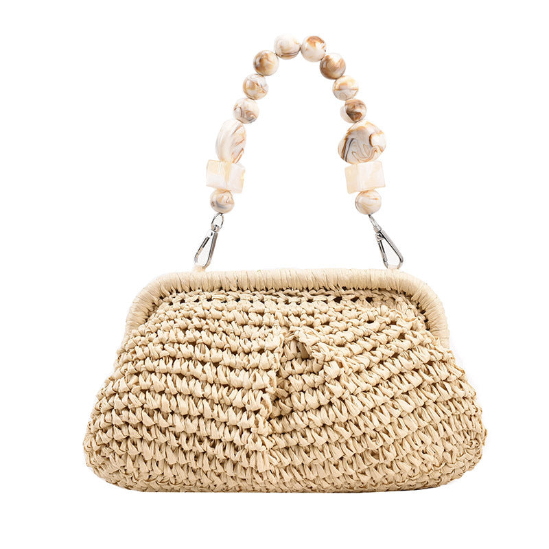 Women's Summer Woven Fashion Shell Vacation Beach Bags