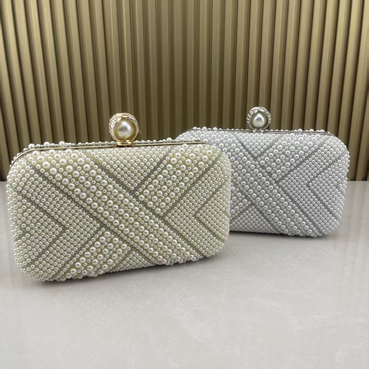 Elegant Attractive Handmade Pearl Original Order Dinner Bag