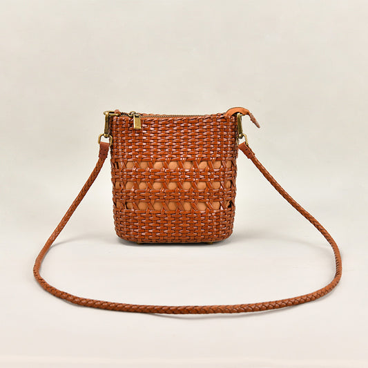 Genuine Leather Fashion Color Vegetable Basket Korean Style Bags