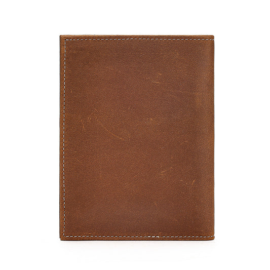 Men's First Layer Cowhide Simple Two-fold Integrated Men's Wallet
