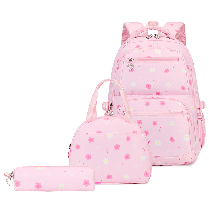 Durable Glamorous Women's Three-piece Spine Protection Backpacks