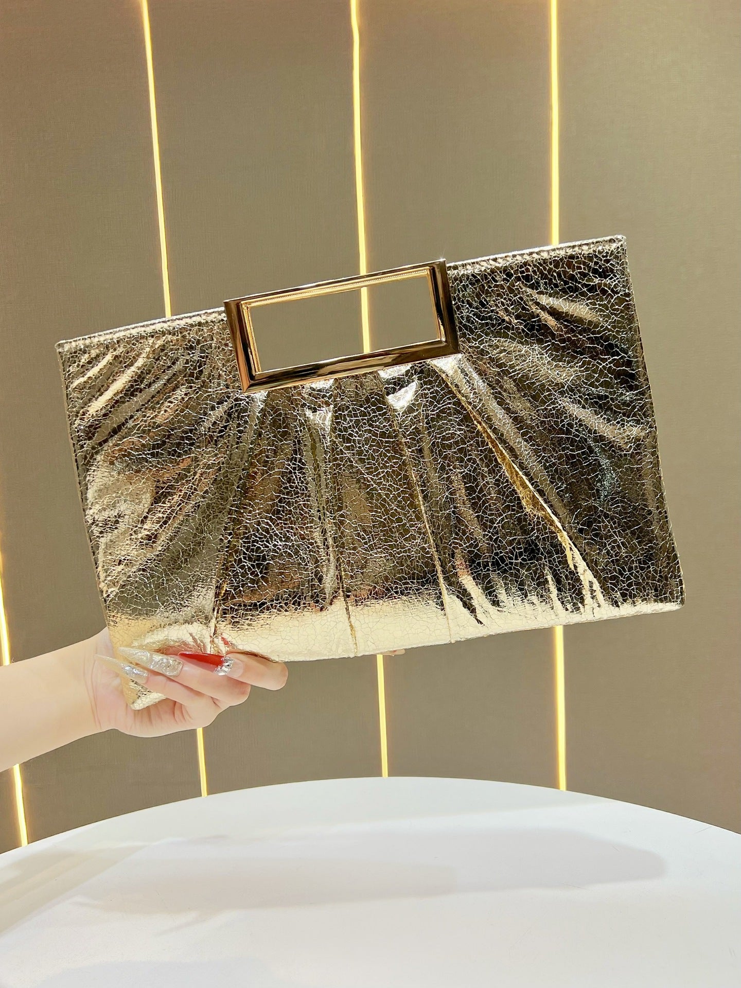 Sequined Large Capacity Clutch Vintage Chain Dinner Bag