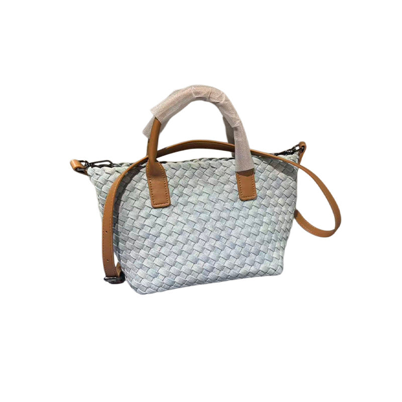 Women's Linen Woven Vegetable Basket Portable Large Women's Handbag