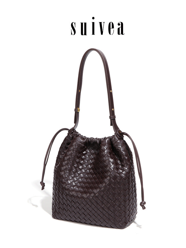 Classic Hand-woven Lazy Direct Wholesale Commuter Bucket Bags