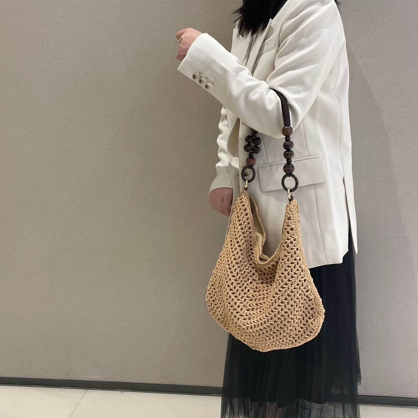 Large Capacity Female Underarm Woven Fashion Women's Shoulder Bag
