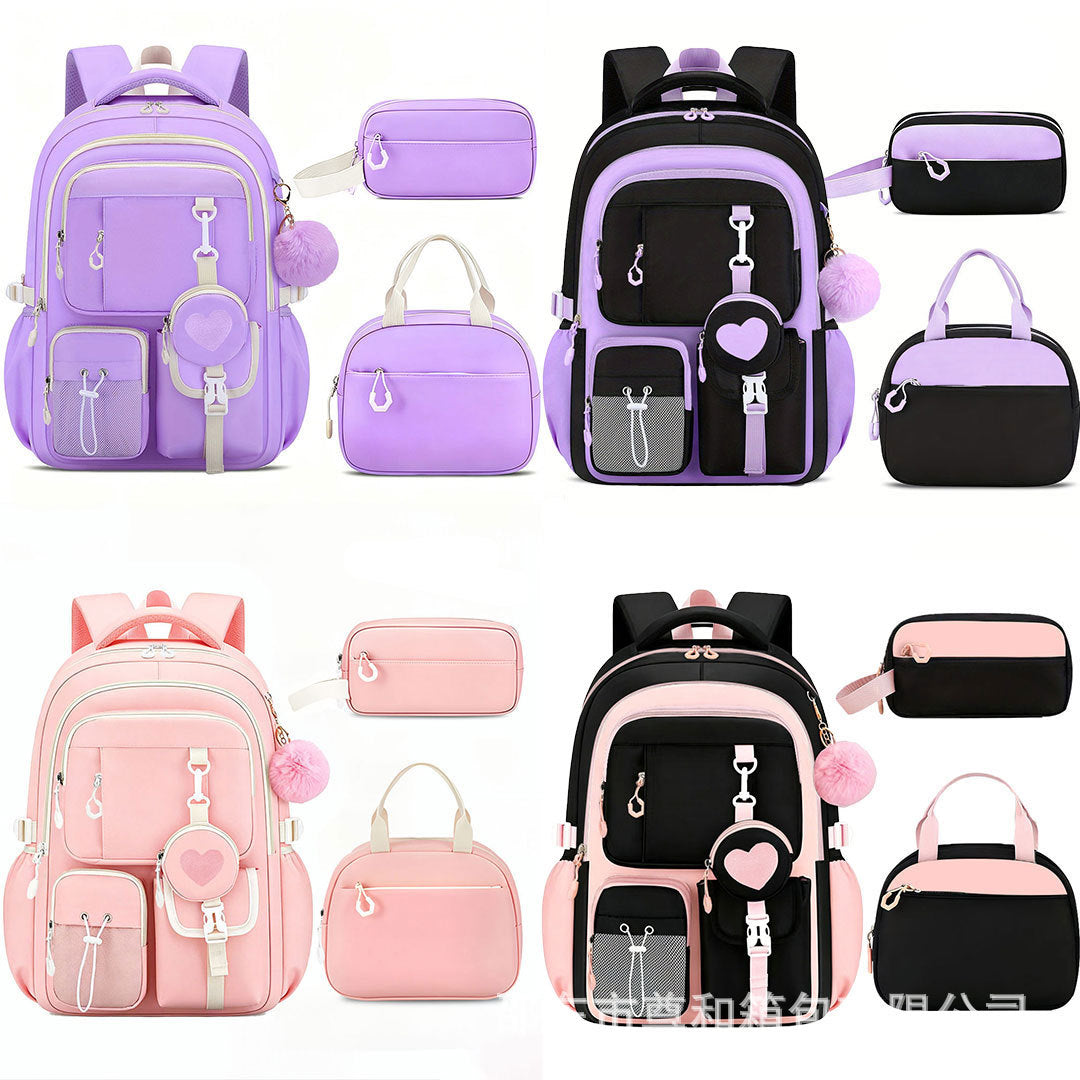 Burden Alleviation Large Capacity Love Three-piece Backpacks