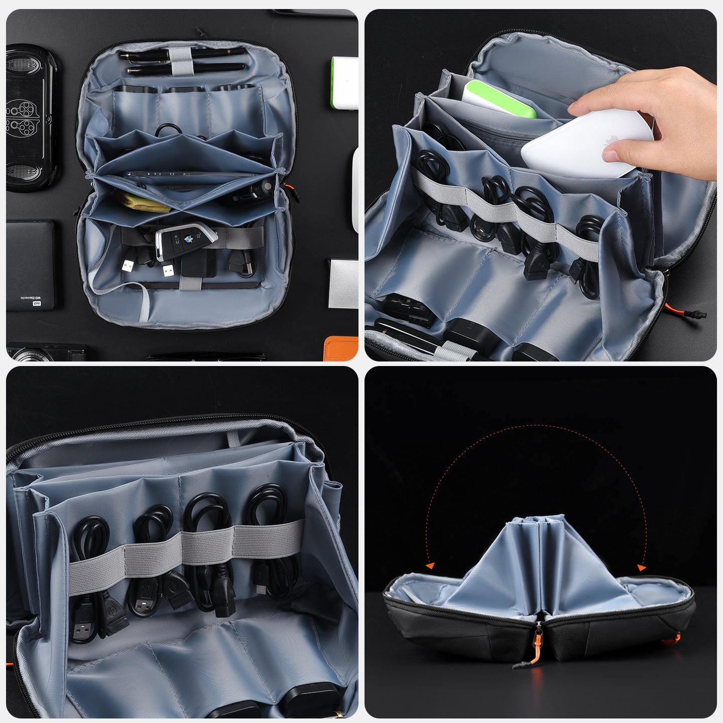 Men's Storage Hard Disk Data Cable Portable Large Capacity Multifunctional Bags