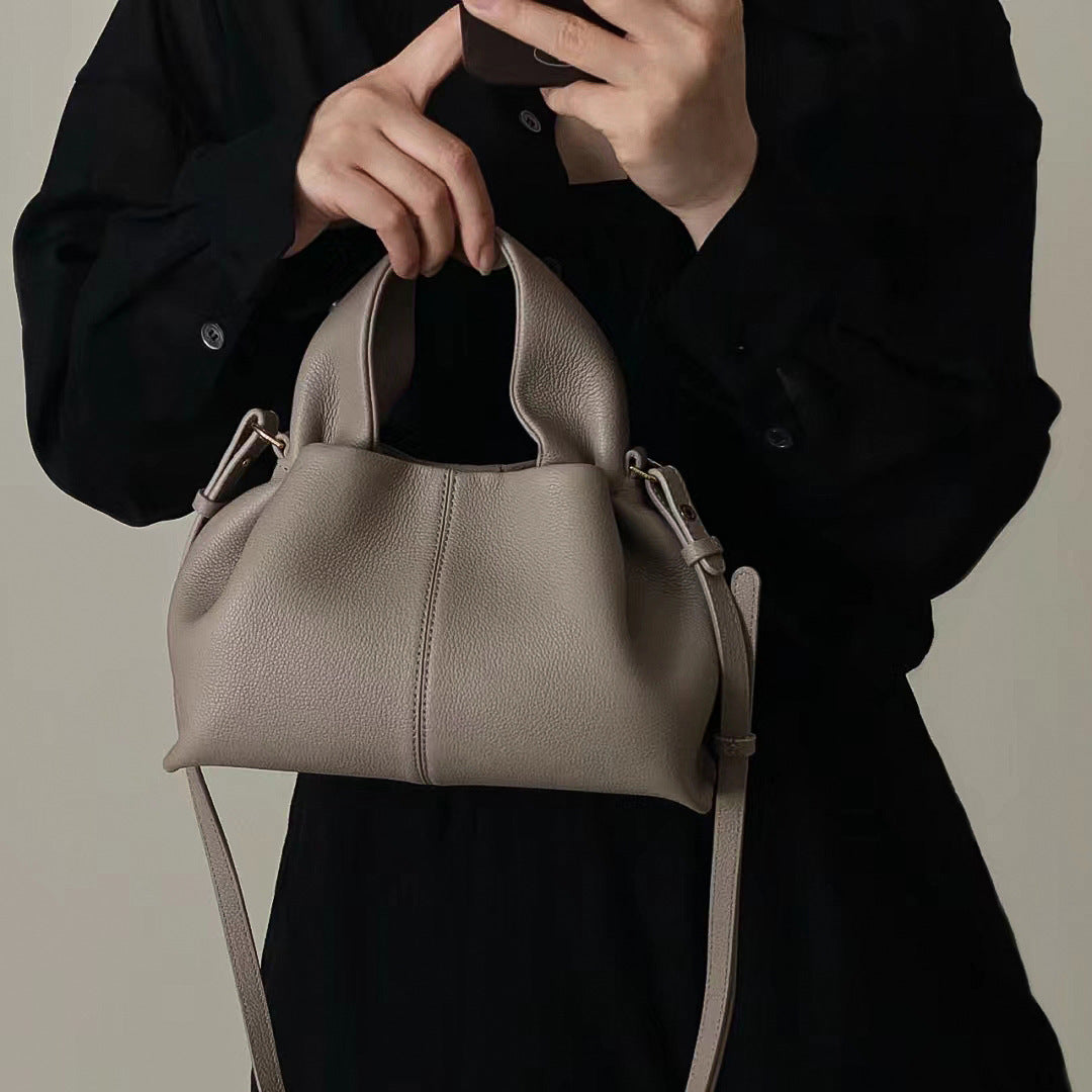 Pauline Cloud French Niche Dumpling Genuine Handbags