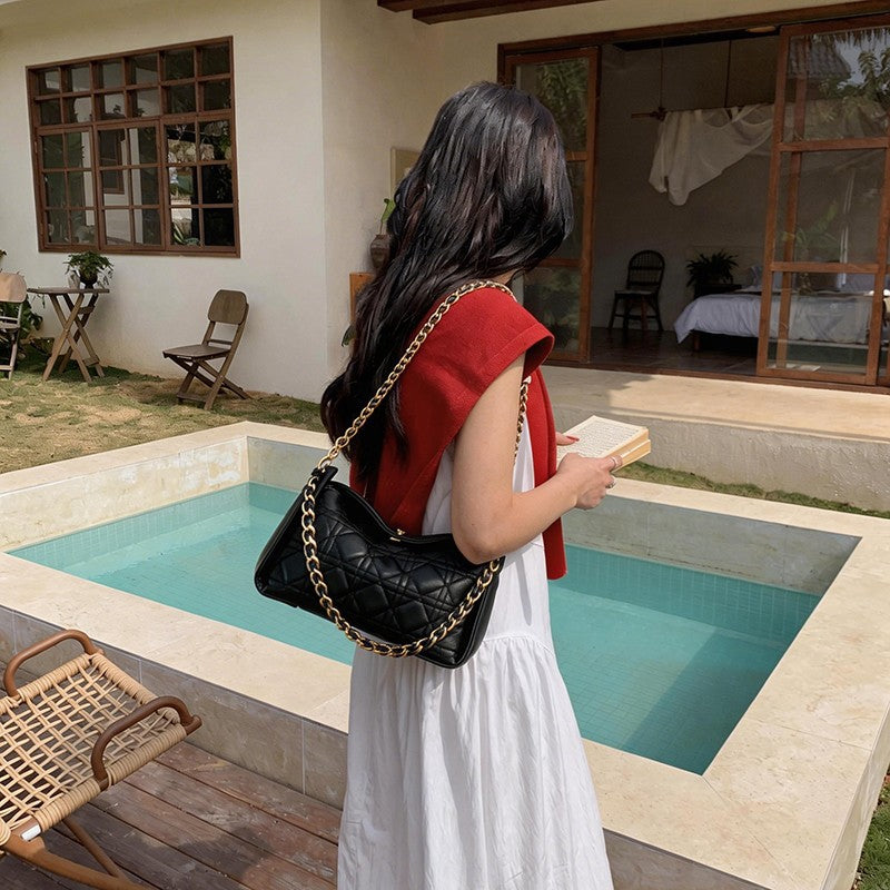 Women's Early Spring Rhombus Underarm Pouch Portable Women's Shoulder Bag