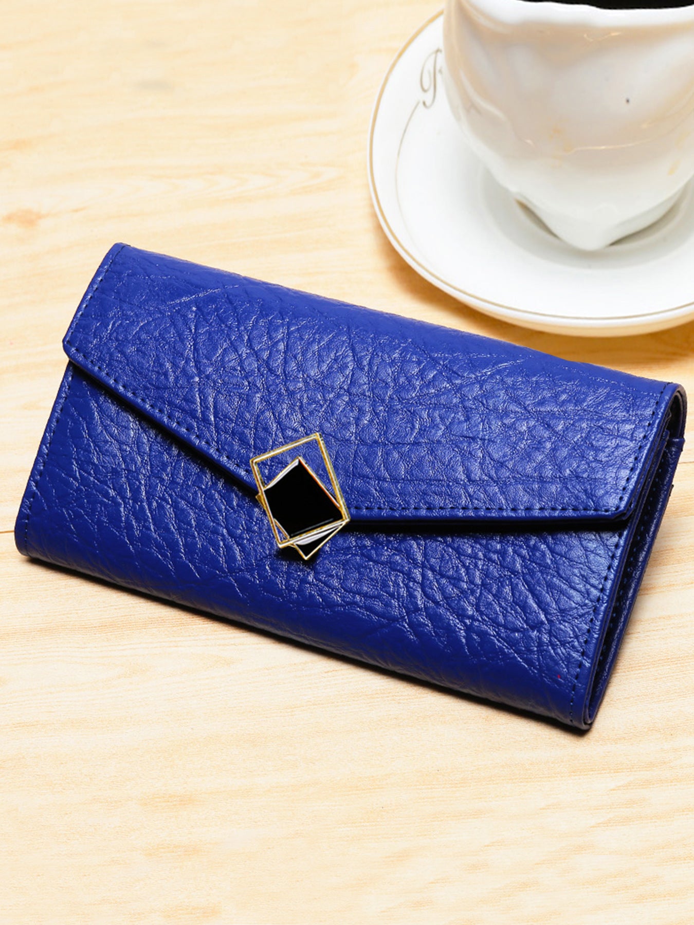 Women's Long Classy Envelope Fashion Genuine Leather Vintage Ladies Wallet