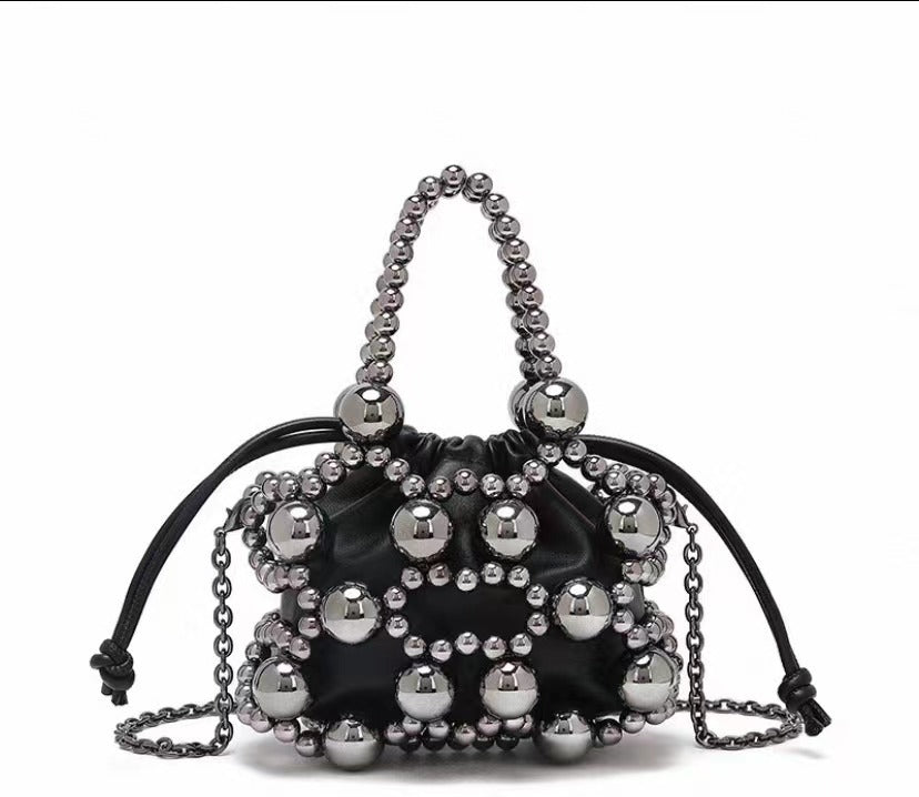 Women's Minority Fashion Hand Beaded Trendy Unique Bucket Bags