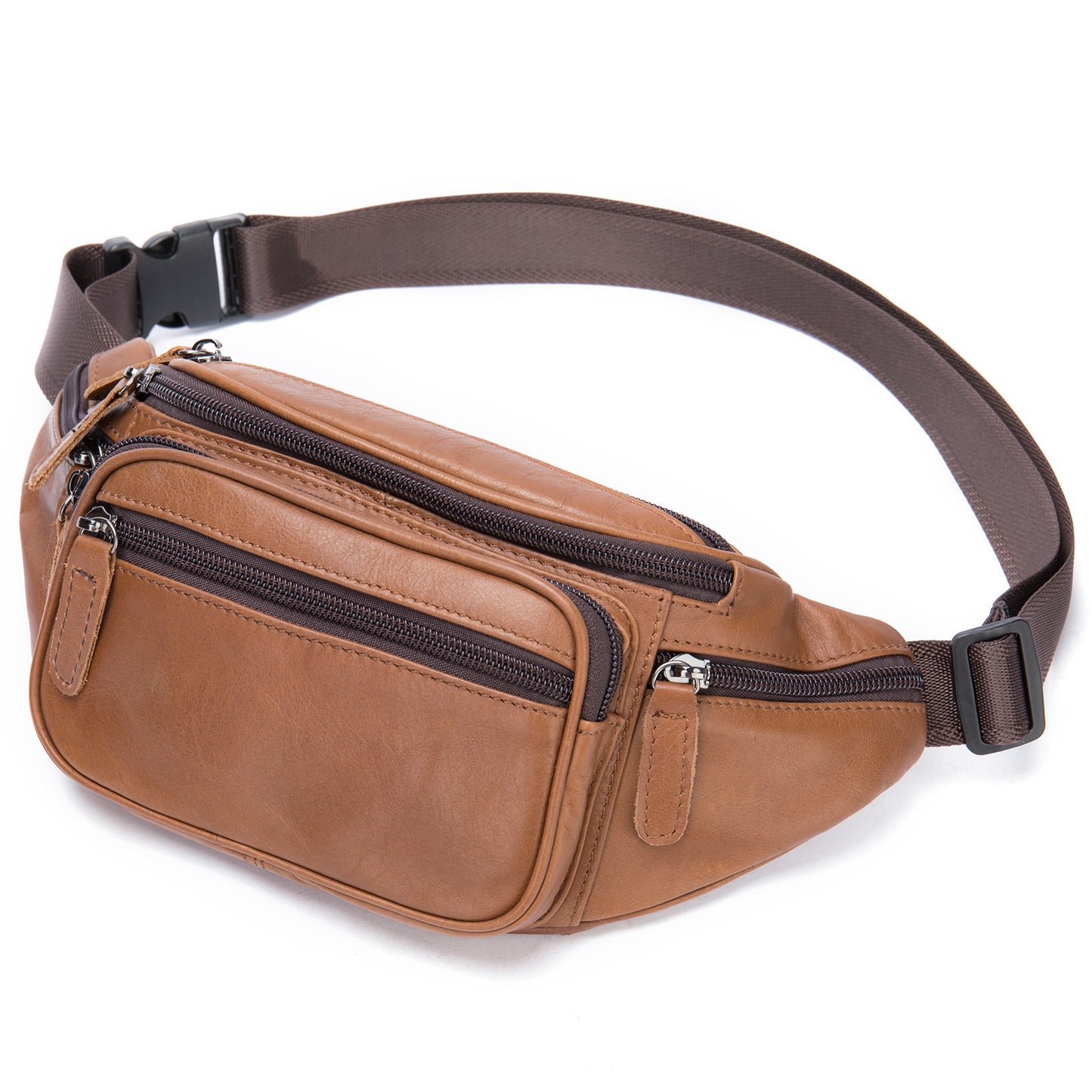 Men's Retro Crazy Horse Leather Large Capacity First Layer Bags