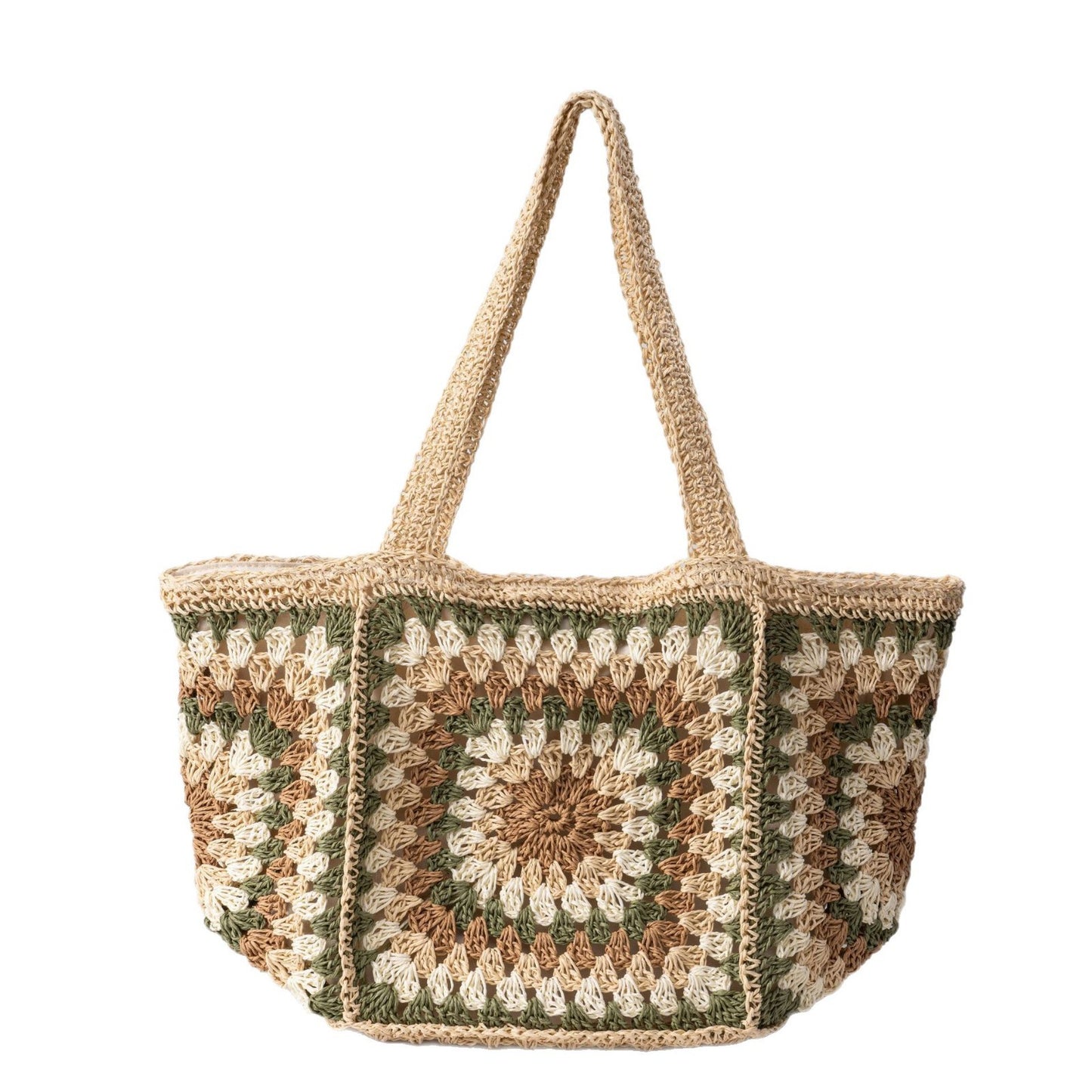 Sense Female Hand-woven Large Capacity Canvas Lining Women's Shoulder Bag