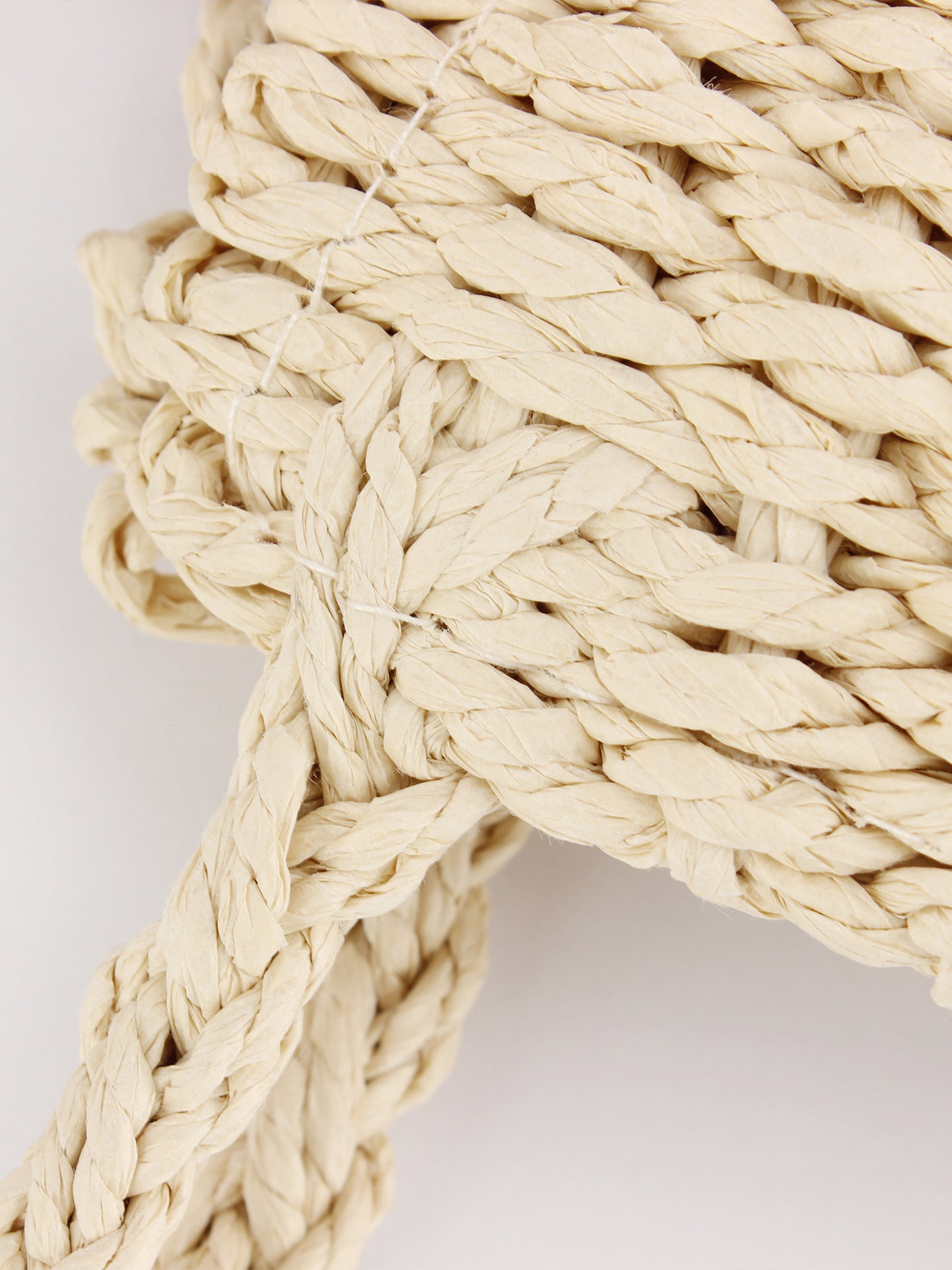 Women's French Hollow Niche Paper String Hand-woven Large Capacity Women's Shoulder Bag