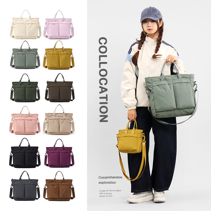 Women's & Men's Lightweight Durable Nylon Portable Large Capacity Women's Shoulder Bag