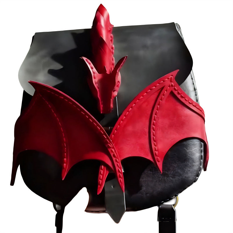Halloween Bat Stitching Contrast Color Magic Dragon High Women's Messenger Bag