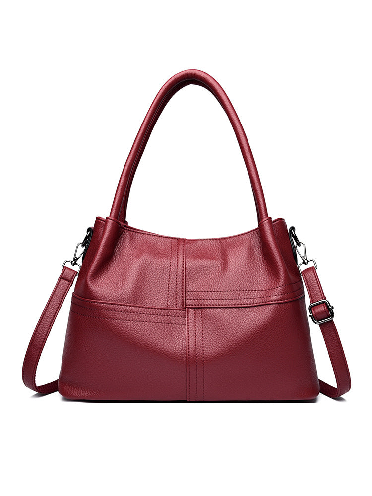 Women's Retro Soft Leather Large Capacity Commuter Tote Bags