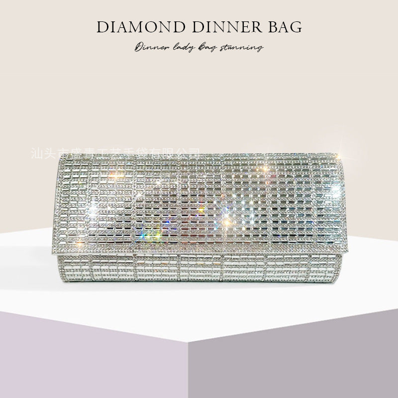 Women's Fashion Clutch Shiny Glass Drill Dress Bags