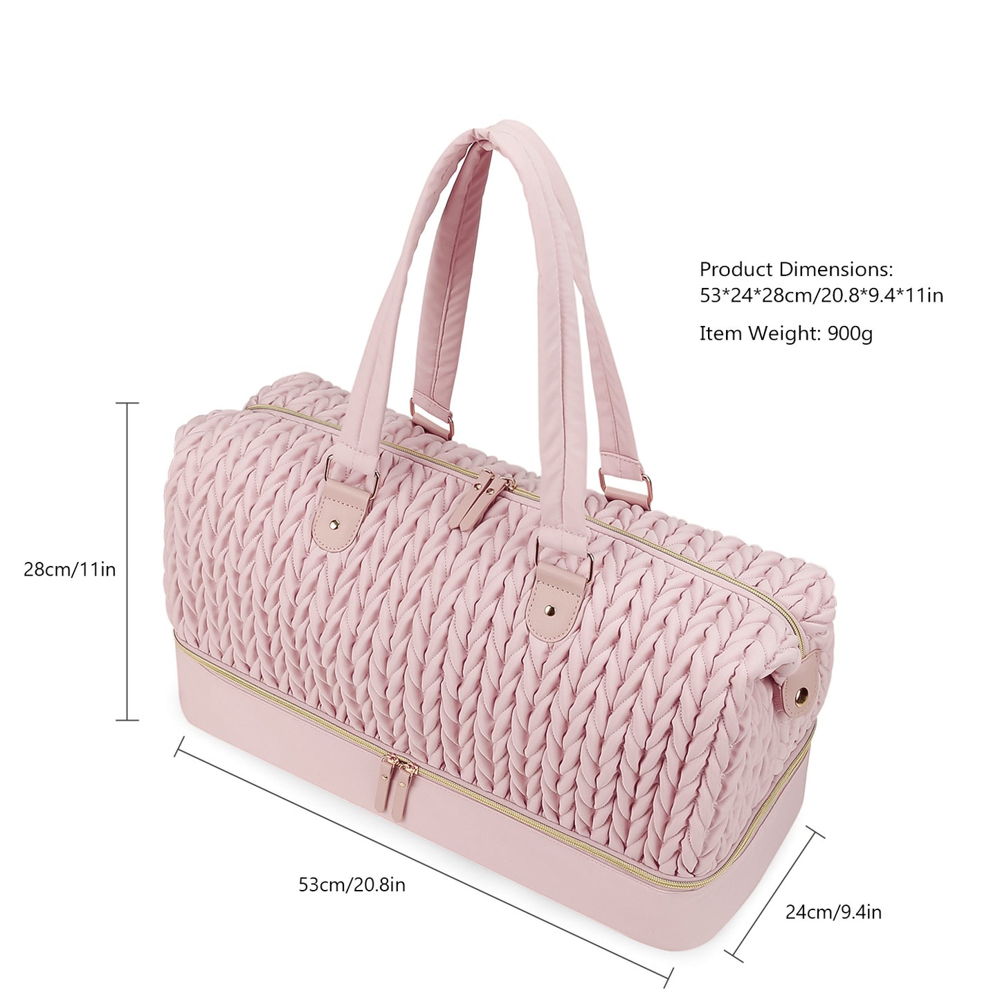 Quilted Embroidered Large Capacity Mother Fashion Mummy Bag