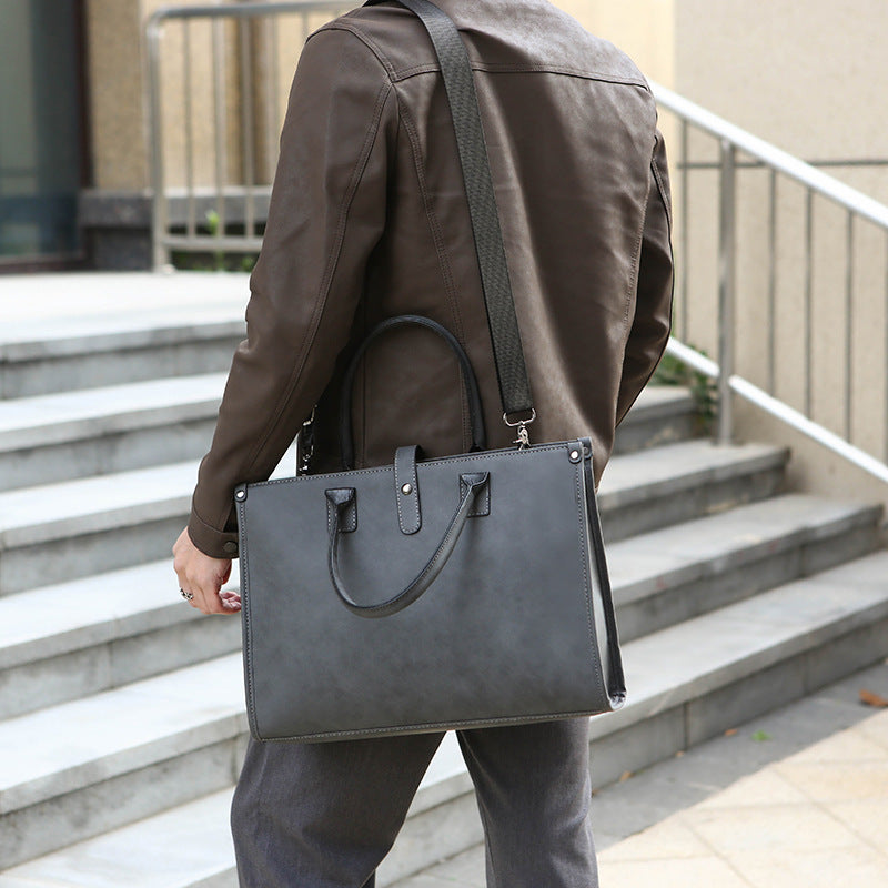 Men's Retro Business Korean Document Fashion Commuter Men's Tote
