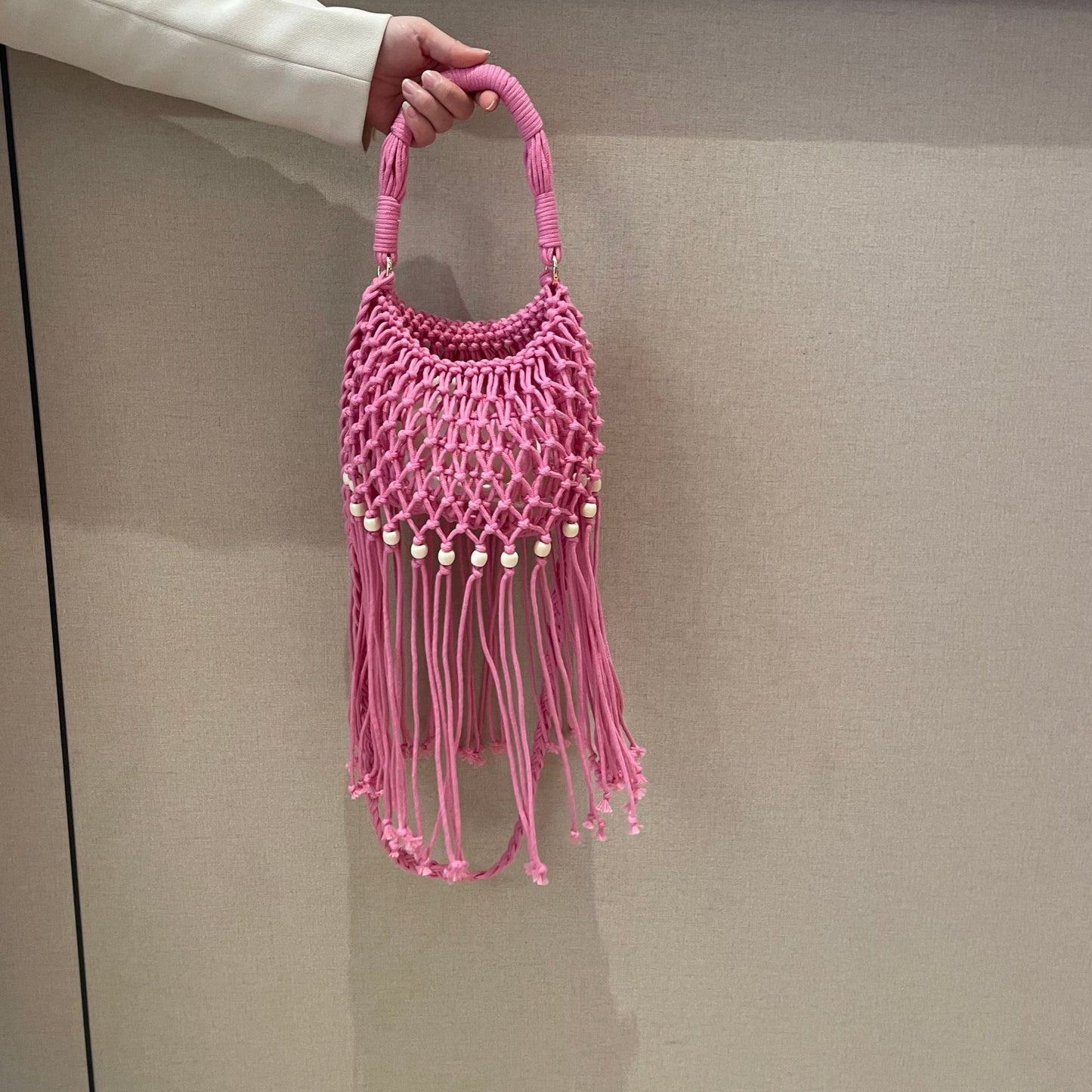 Women's Retro Tassel Large Capacity Versatile Beach Good-looking Women's Handbag