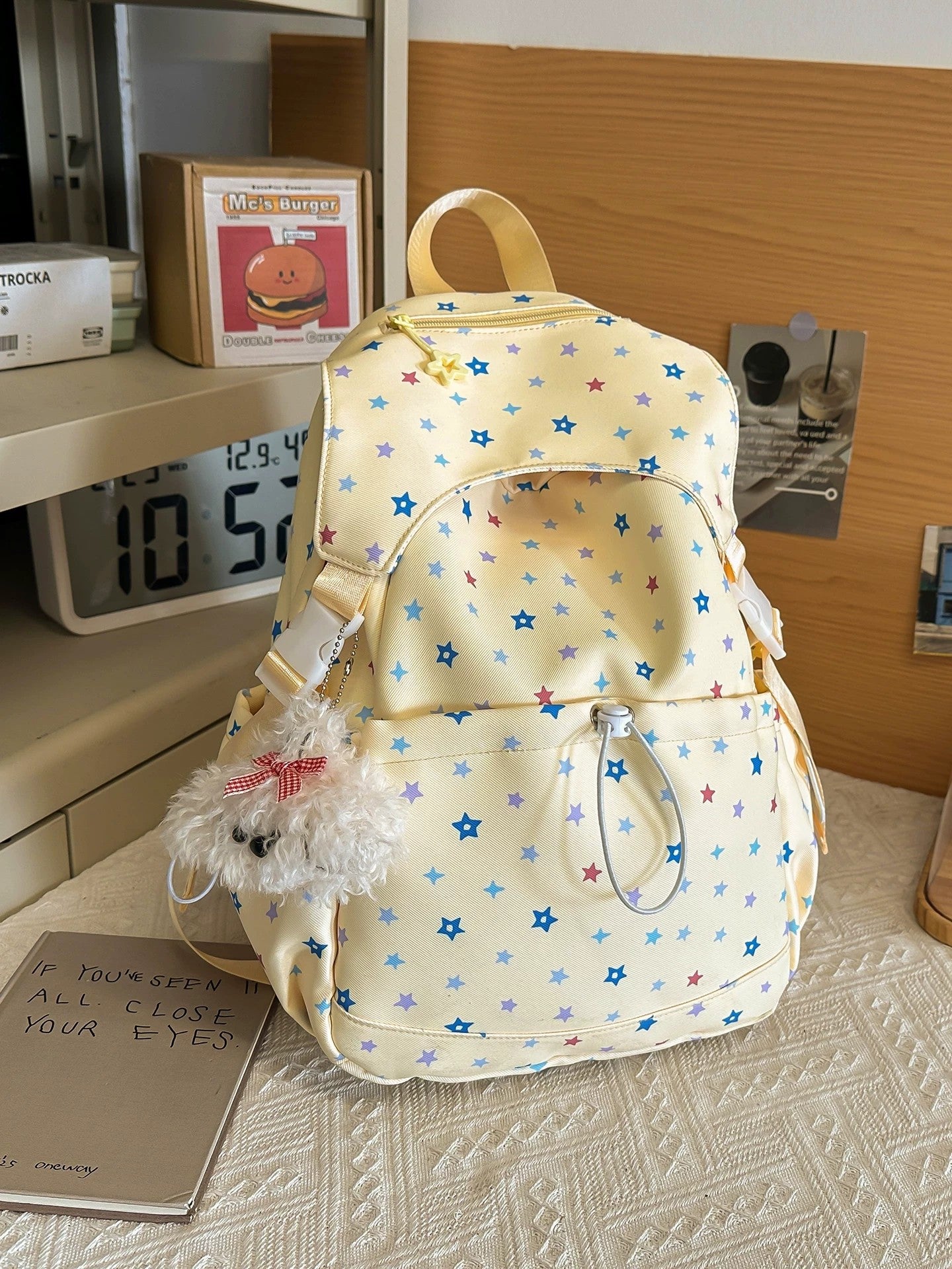 Women's Style Nylon Large Capacity Commuter Cute College Student Schoolbag