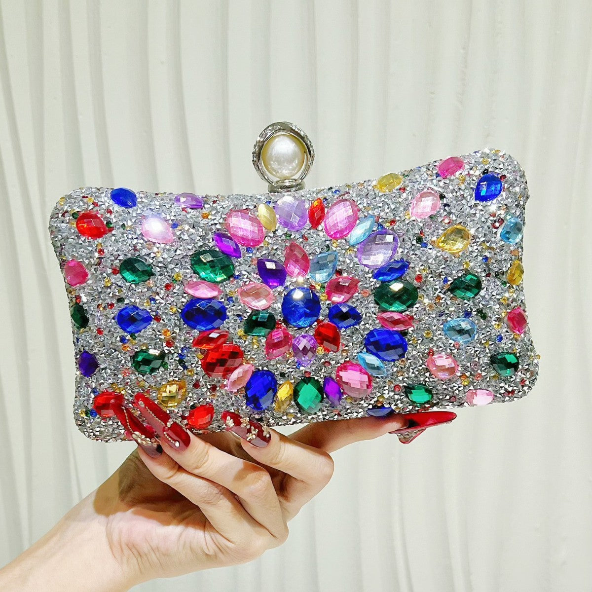 Women's High-grade Diamond Fashion Banquet All Match Dinner Bag