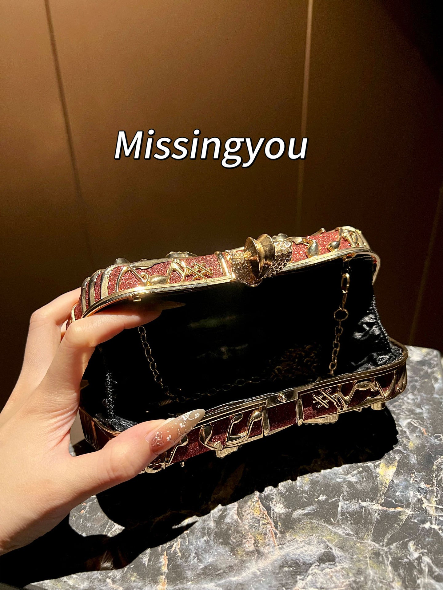 Fashion Banquet Dress Garment Delicate Diamond Clutch Versatile Dinner Bag