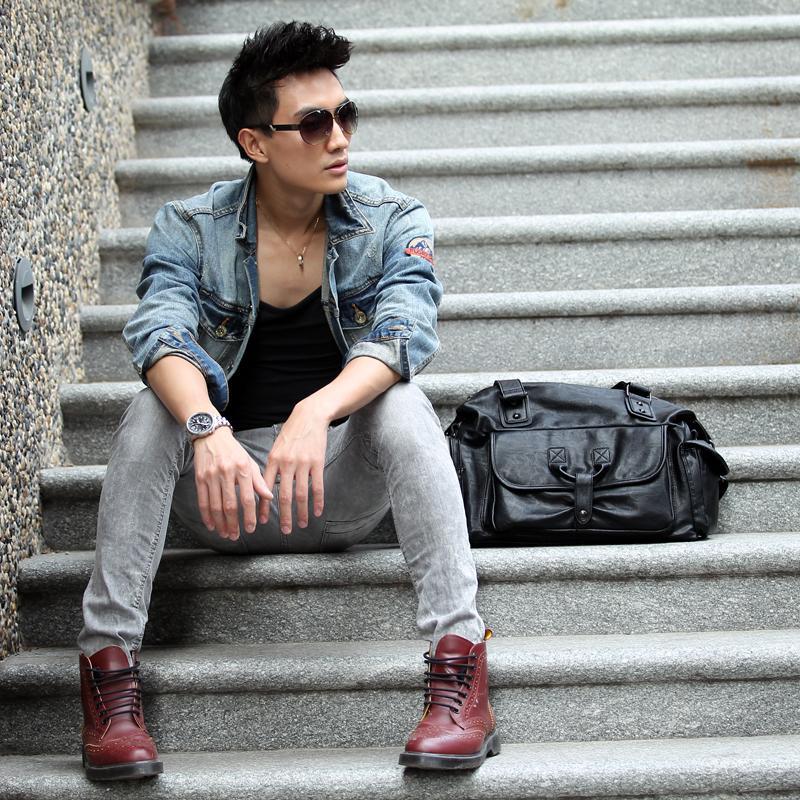 Men's Traveling Leather Trendy Large Capacity Men's Bags
