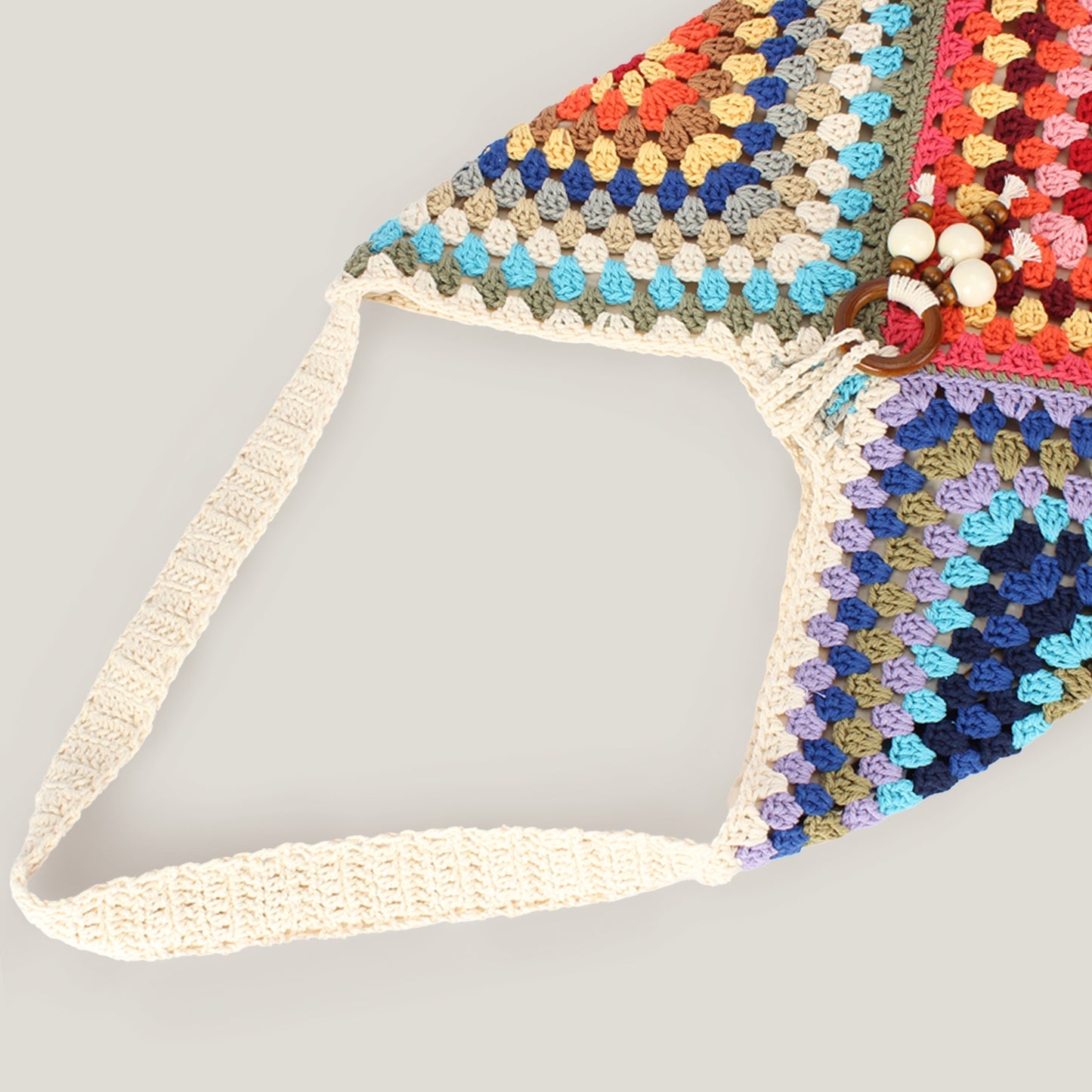 Women's Single Cotton Thread Woven Seaside Vacation Beach Versatile Women's Shoulder Bag