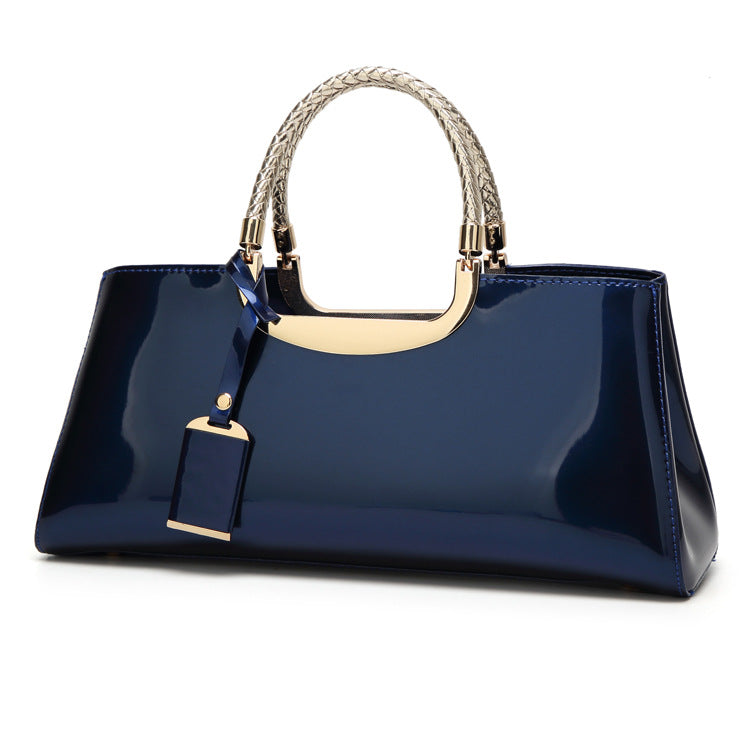 Women's Gloss Lamination Patent Leather Portable Wedding Bridal Women's Handbag
