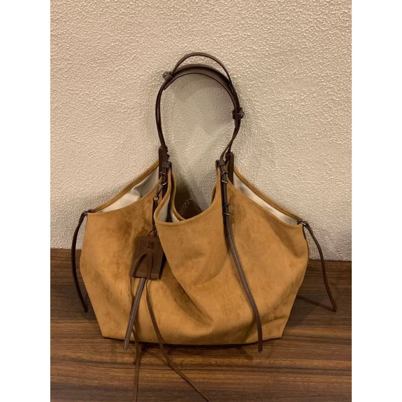 Women's Suede Large Capacity Daily Brown Women's Shoulder Bag