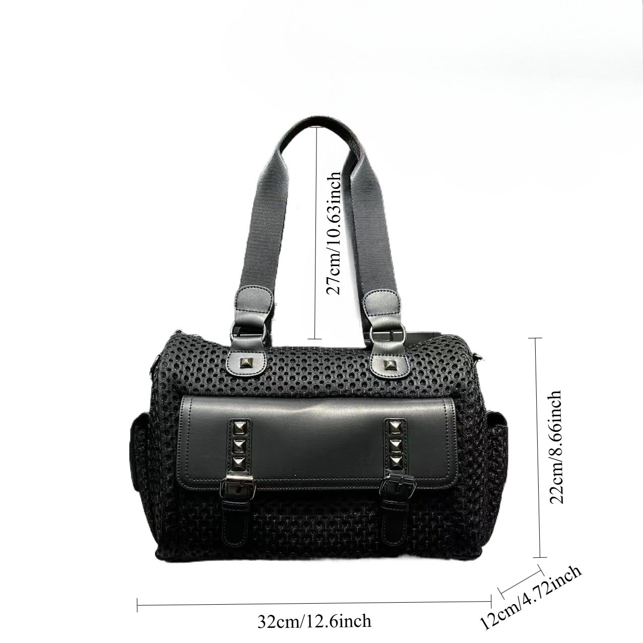 Women's Fashion Mesh Hot Large Capacity Stitching Tote Bags