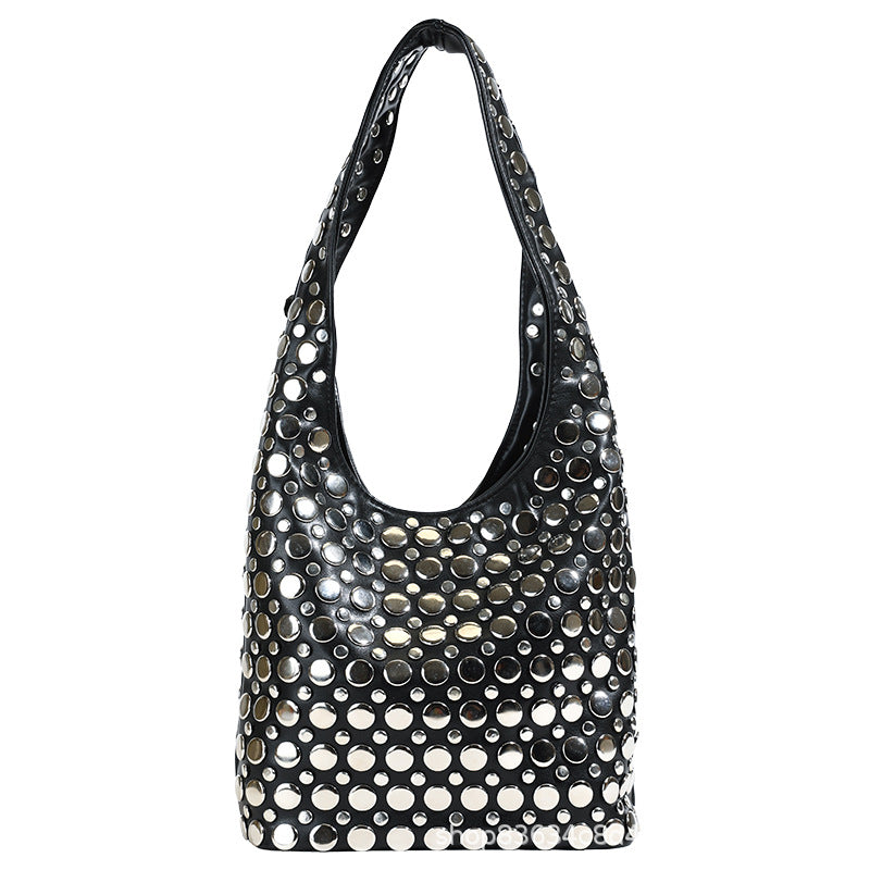 Vintage Punk Style Dot Rivet Underarm Large Bags