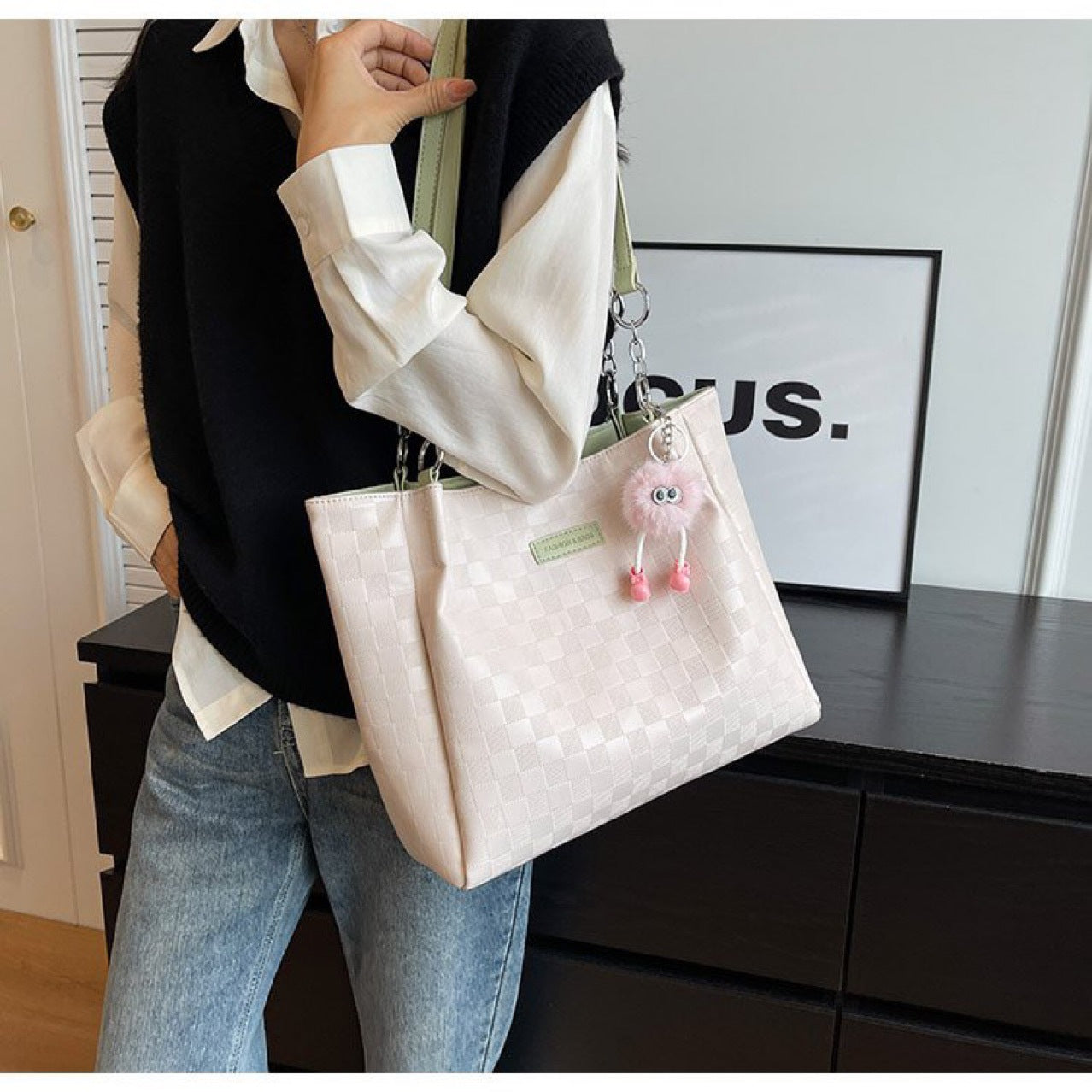 Large Capacity Totes College Class Commuter Women's Shoulder Bag