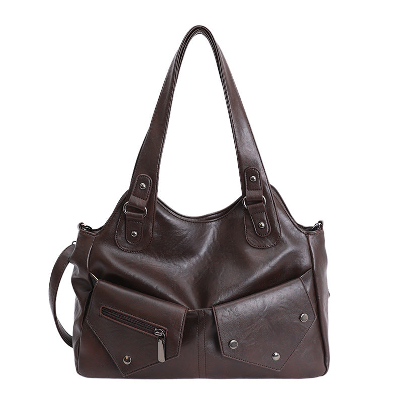 Women's Winter Stitching Commuter Large Capacity Shoulder Bags