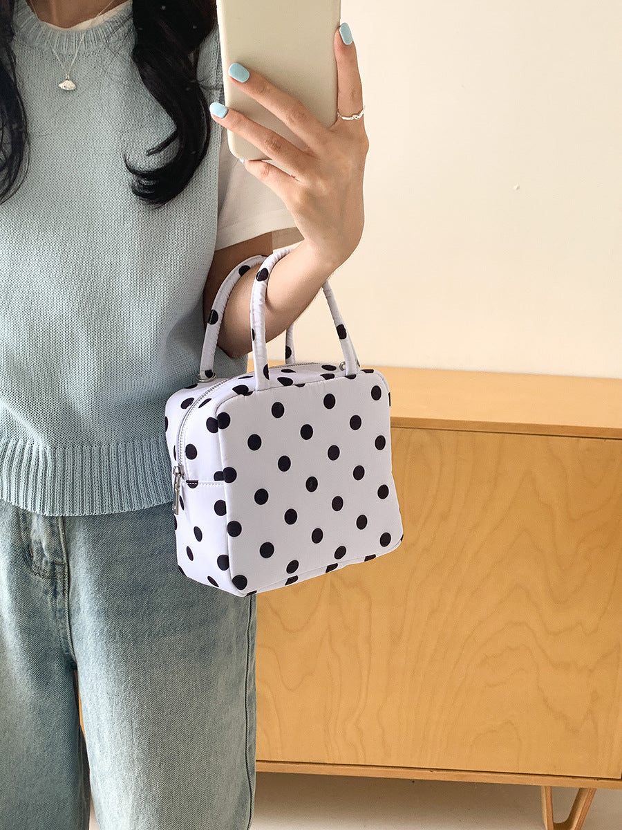Women's Korean Niche Design Nylon Dot Commute Leisure Bags