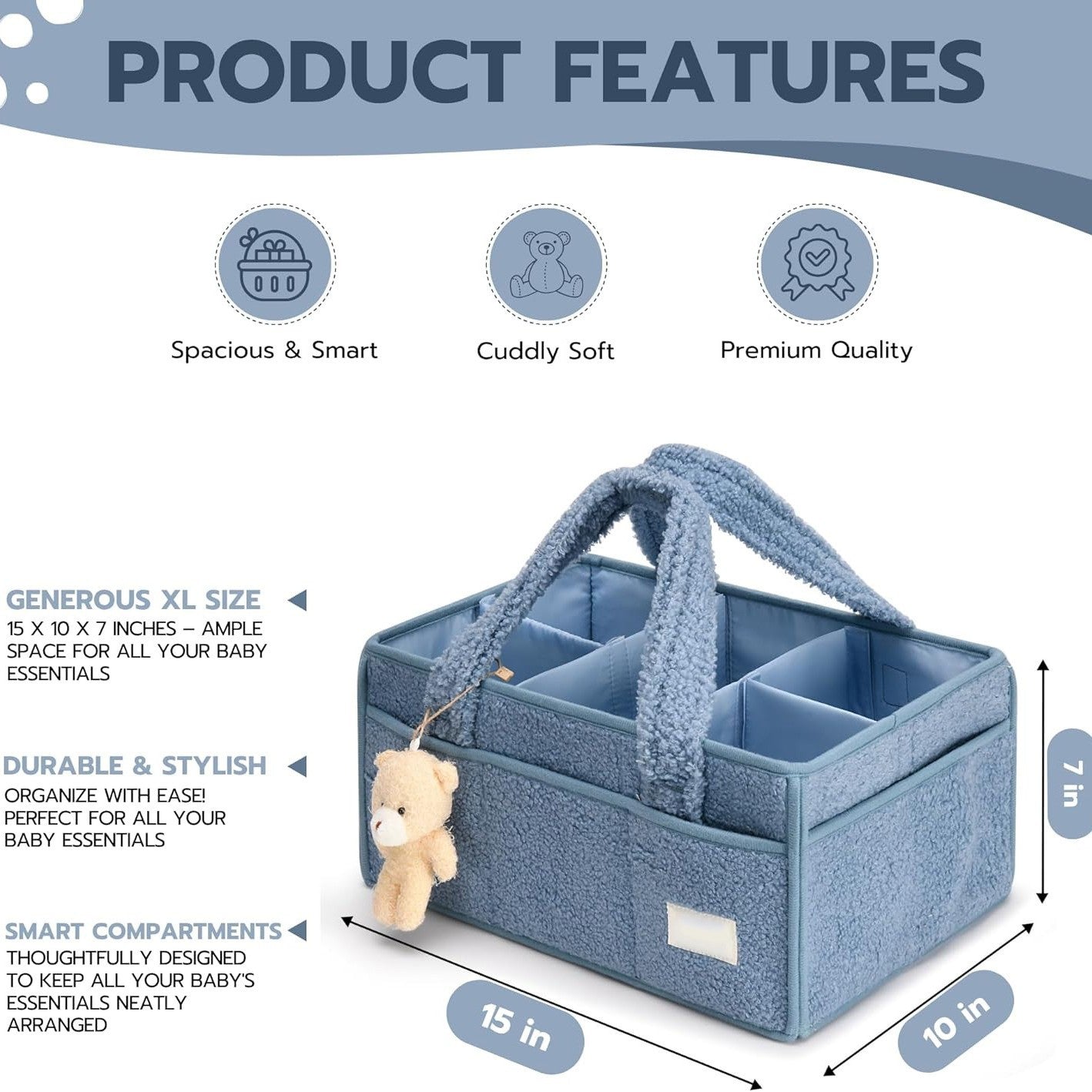 Plush Diaper Storage Diapers Pieces Buggy Large Mummy Bag