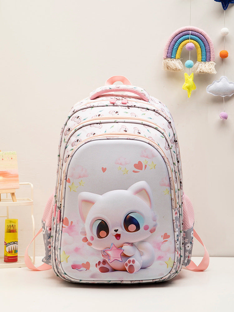 Children's Elastic Silk Fabric Man Woman Cartoon Primary School Bag